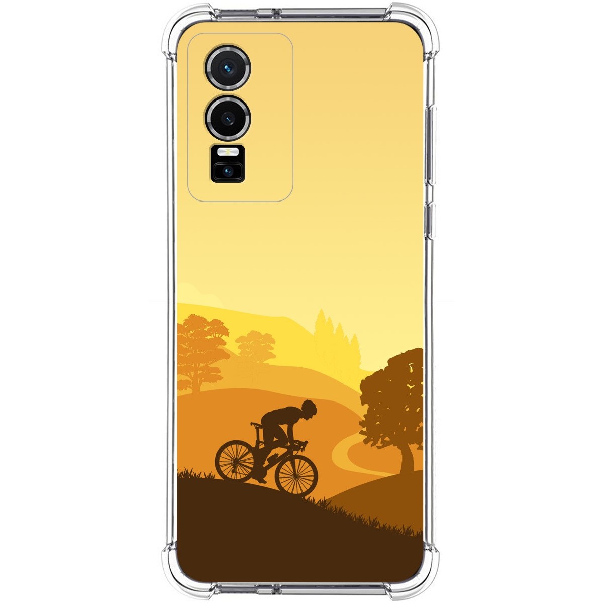 Funda Silicona Antigolpes para Vivo Y76 5G diseño Ciclista Dibujos
