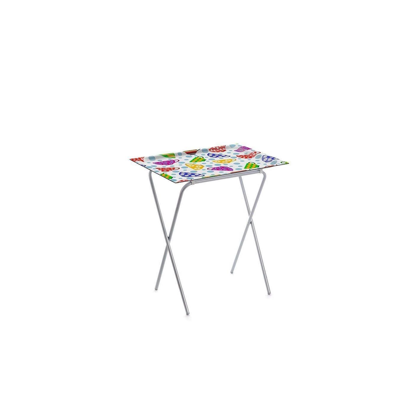 DON HIERRO - Mesa plegable auxiliar ADA con bandeja extraíble para interior y exterior-