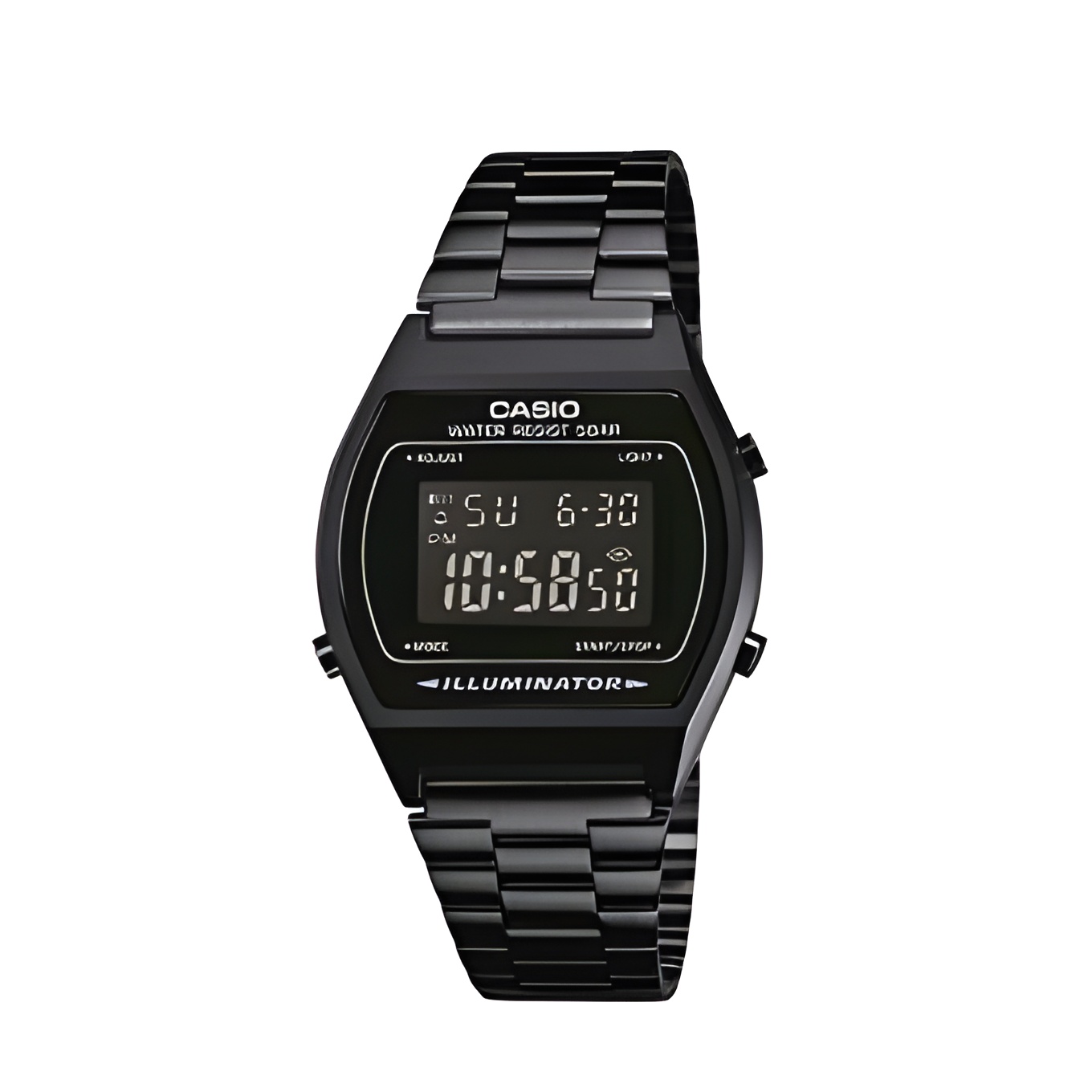 Reloj Casio Retro B640WB-1B luz led alarma correa de acero