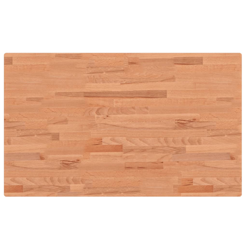 vidaXL Encimera de Baño Tablero de Lavabo Madera Maciza de Haya 100x60x2,5 cm Color Natural,  Marrón, y mas