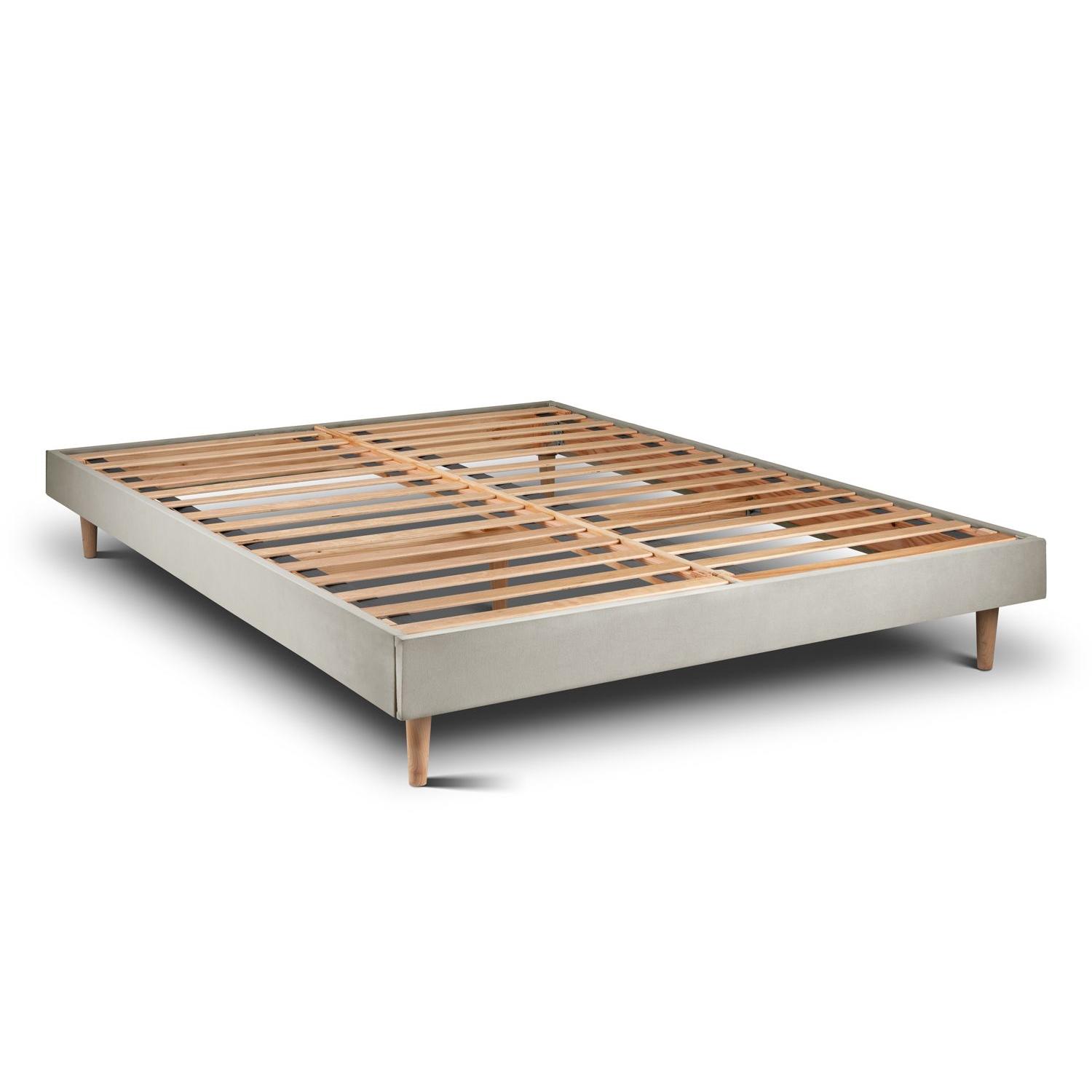 Somier de láminas 150x190cm - Tejido de terciopelo - Kit de montaje