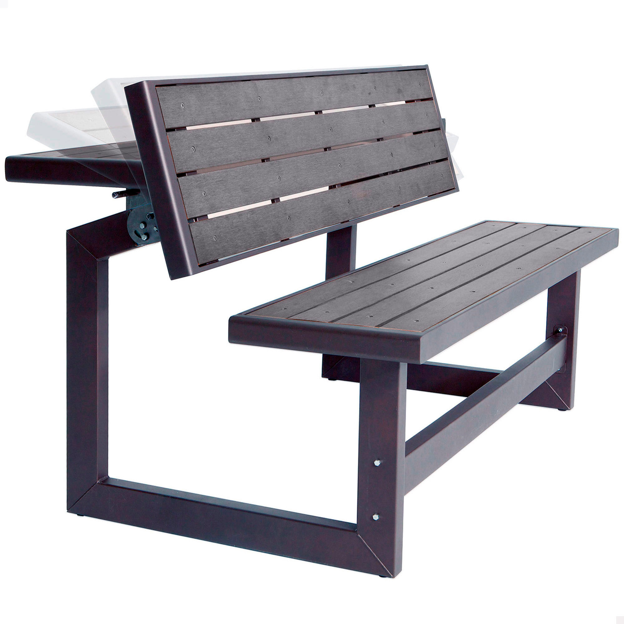 Banco convertible en mesa Lifetime color gris