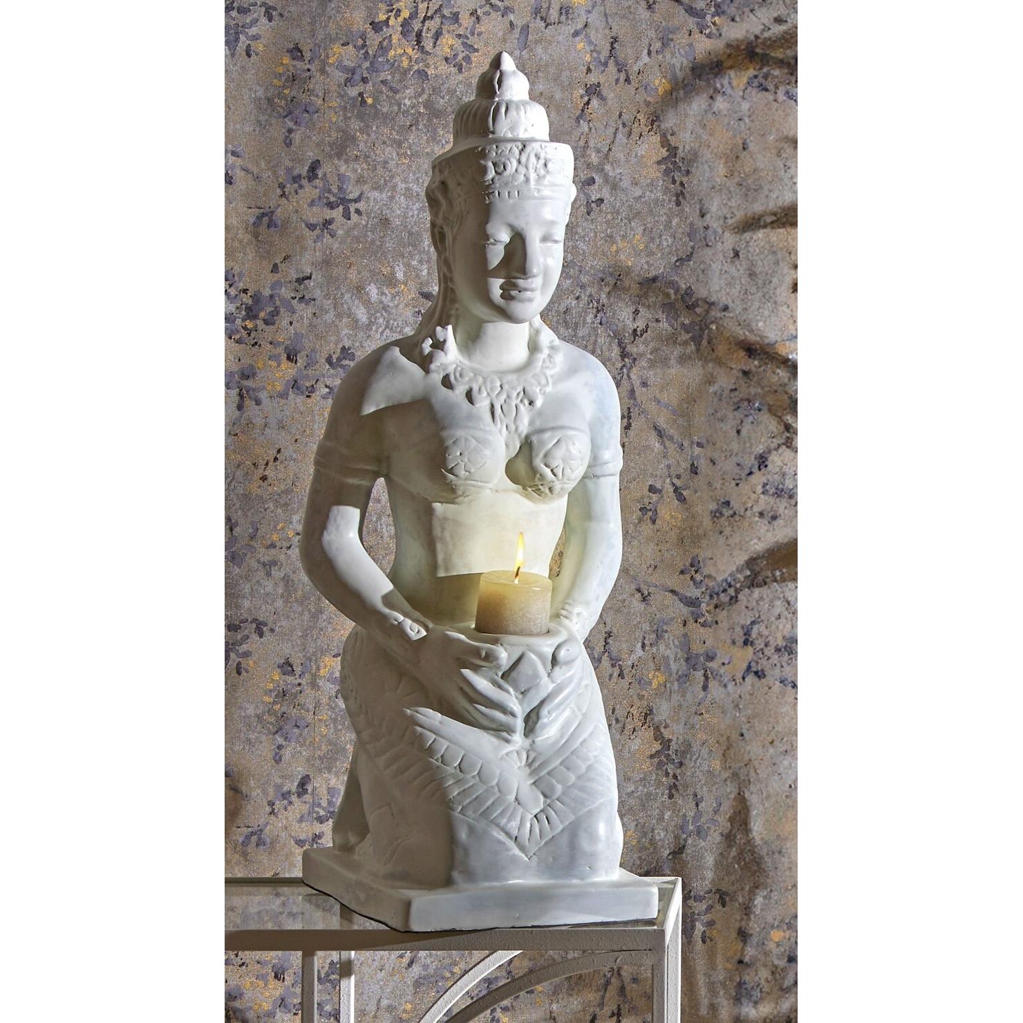 Figura mujer buda arrodillada beige 79 cms. 32x32x79 cms. El mejor complemento para tu hogar lo encontrarás aquí.
