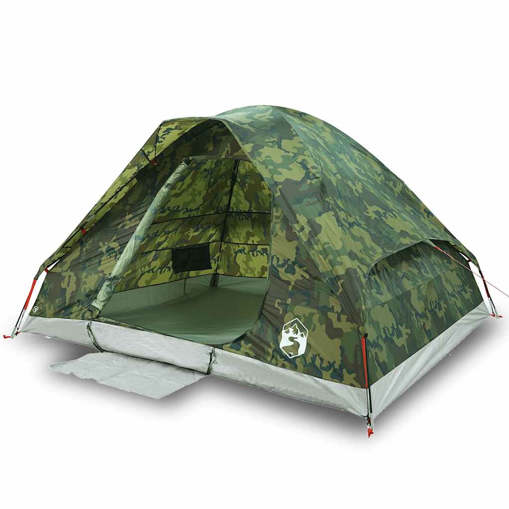 vidaXL Tienda de campaña iglú para 2 personas impermeable camuflaje