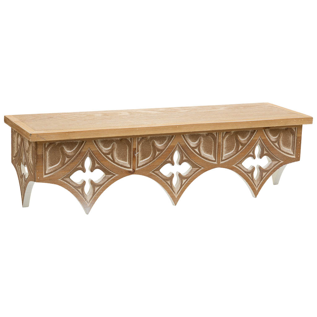 Wonderlust Deco - Repisa de madera marrón  60x18x17h cm Marrón 60x18x17h cm