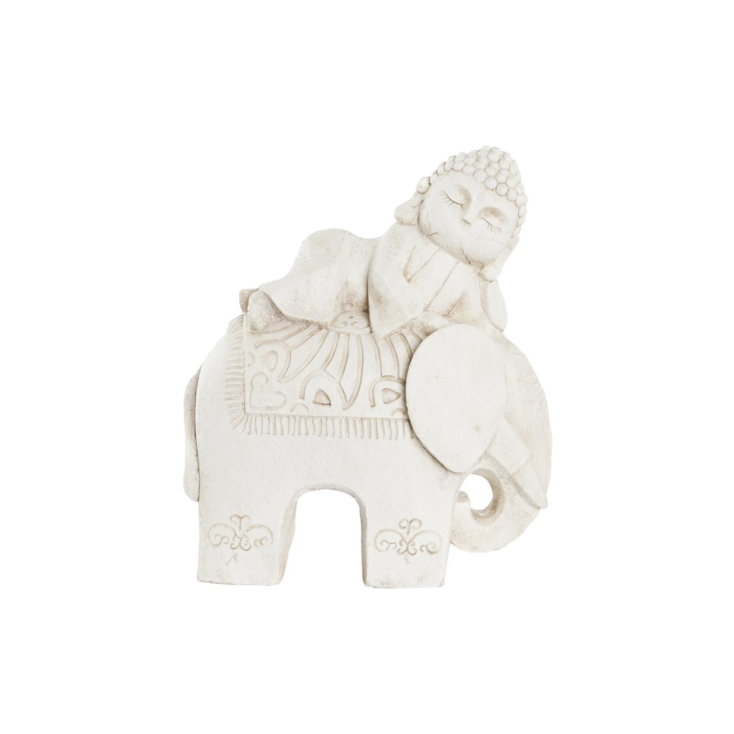 FIGURA MAGNESIA 42X24X46 BUDA ELEFANTE ENVEJECIDO FD203213