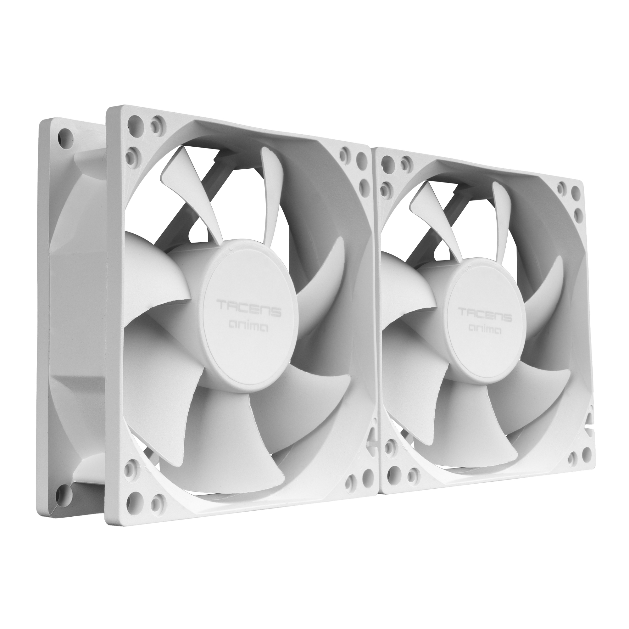 Tacens Anima AF8X2, Kit 2X Ventiladores 80mm, Funcionamiento Ultrasilencioso, Rodamientos FLUXUS, Flujo de Aire Optimizado, Estructura Reforzada Antivibraciones, Rendimiento Térmico Eficiente, Blanco