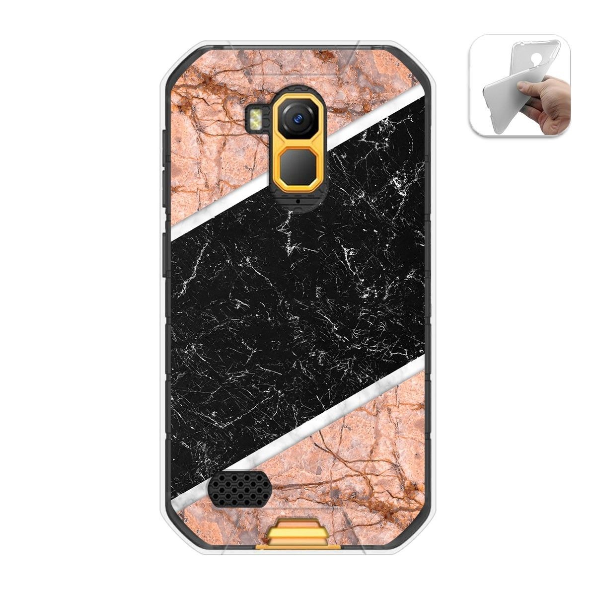 Tumundosmartphone Funda Gel Tpu para Ulefone Armor X7 / X7 Pro diseño Mármol 07 Dibujos