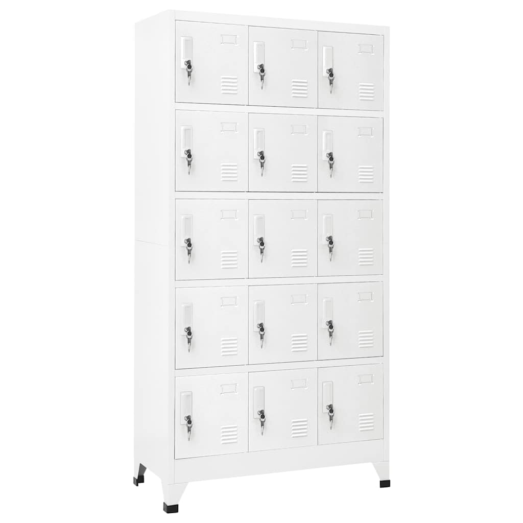 vidaXL Taquilla de acero gris claro 90x40x180 cm