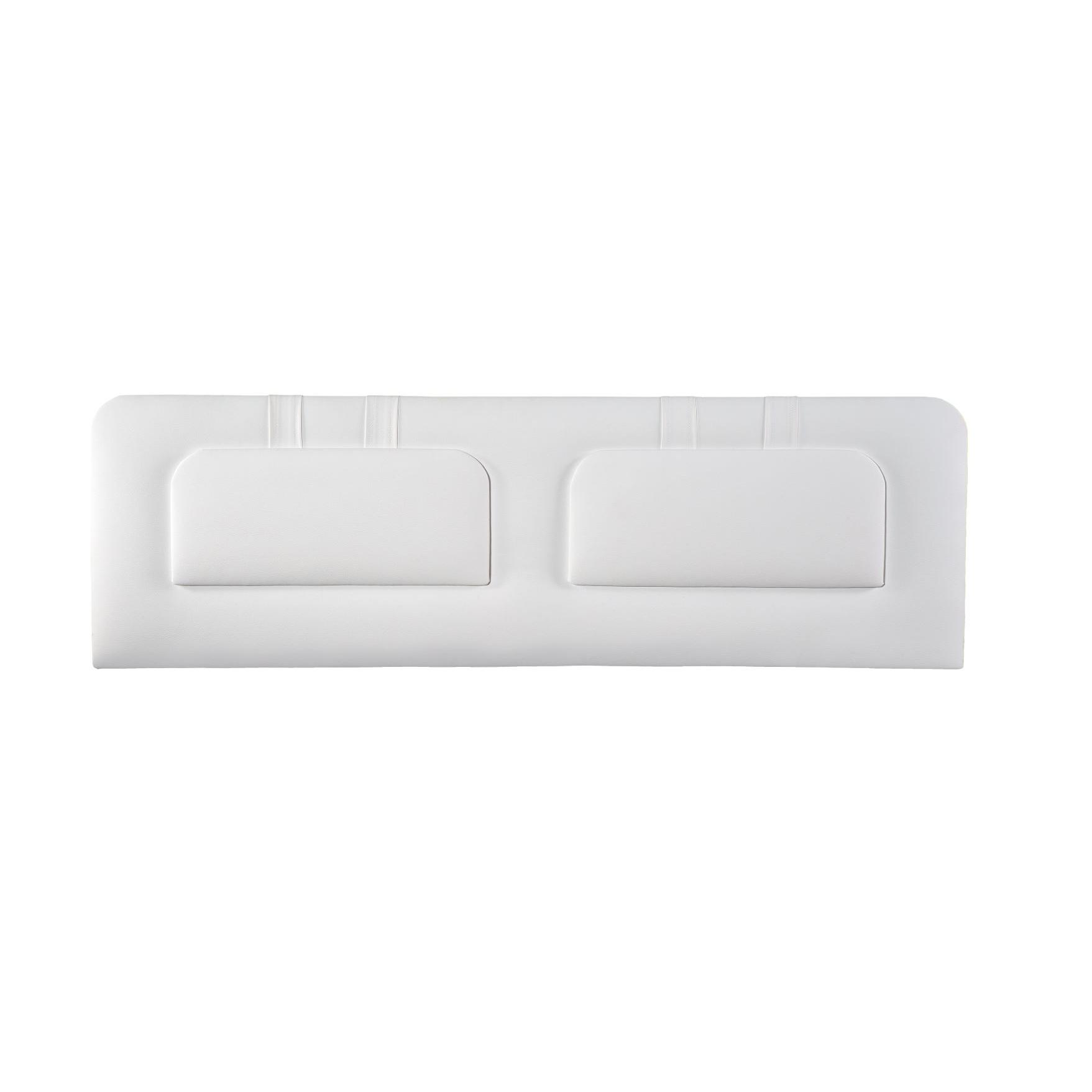 Häusbed Confort SL - Cabecero de Cama 120 - 145x50x7 BLUME Tapizado Polipiel Blanco