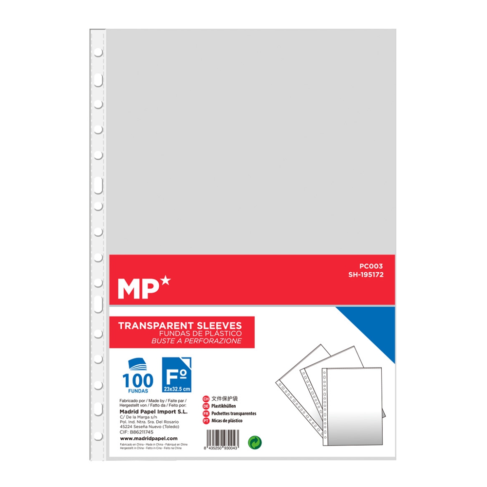  Paquete de 8 fundas de plástico transparente A4 con cremallera  segura para cuadernos escolares, papel, carpeta y más : Productos de Oficina
