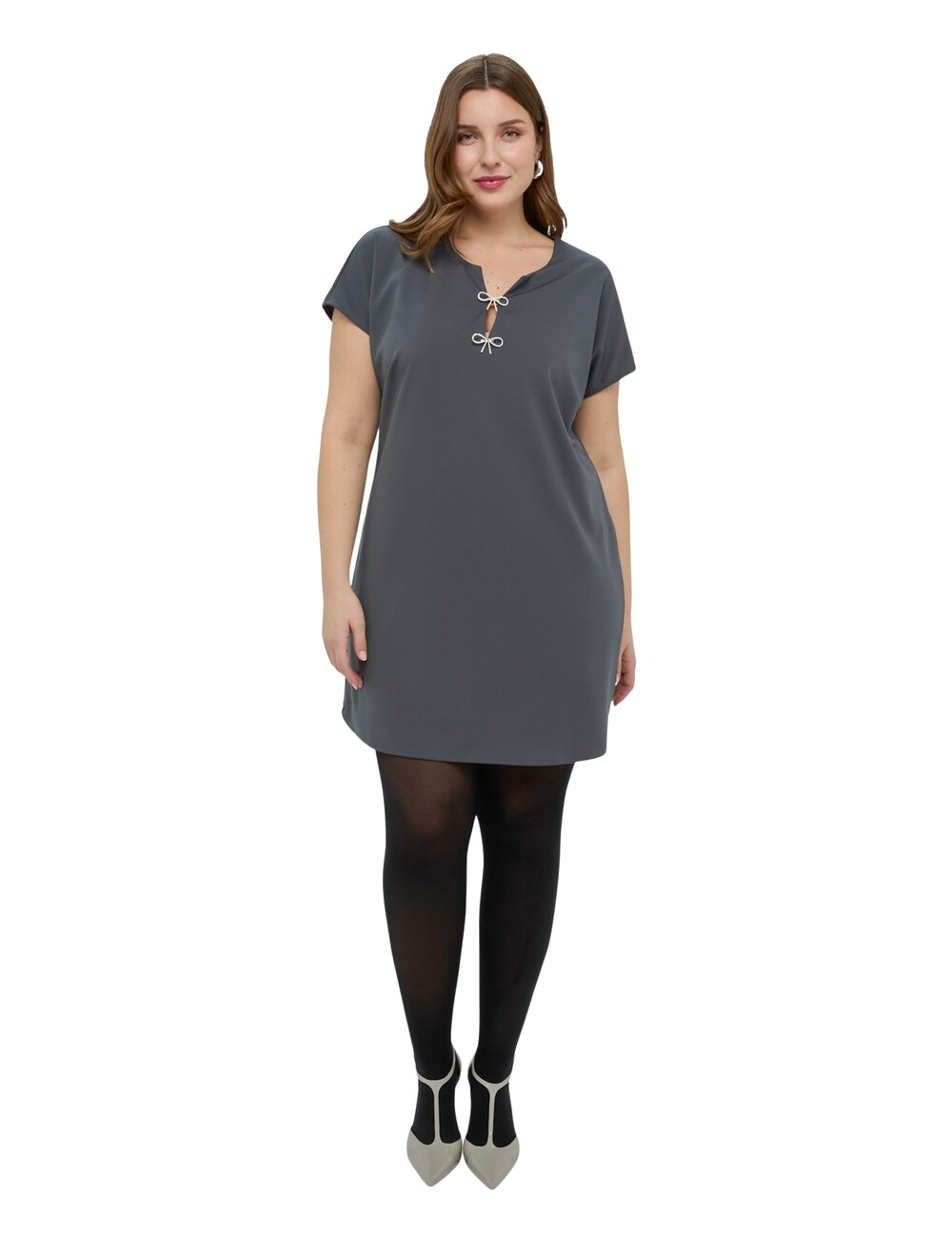 Fiorella Rubino - Vestido en punto Milano con lazos