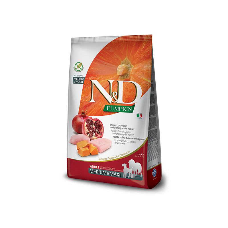 Farmina N&D Pumpkin Adult Medium/Maxi Pollo Y Granada 12 Kg Comida Para Perros