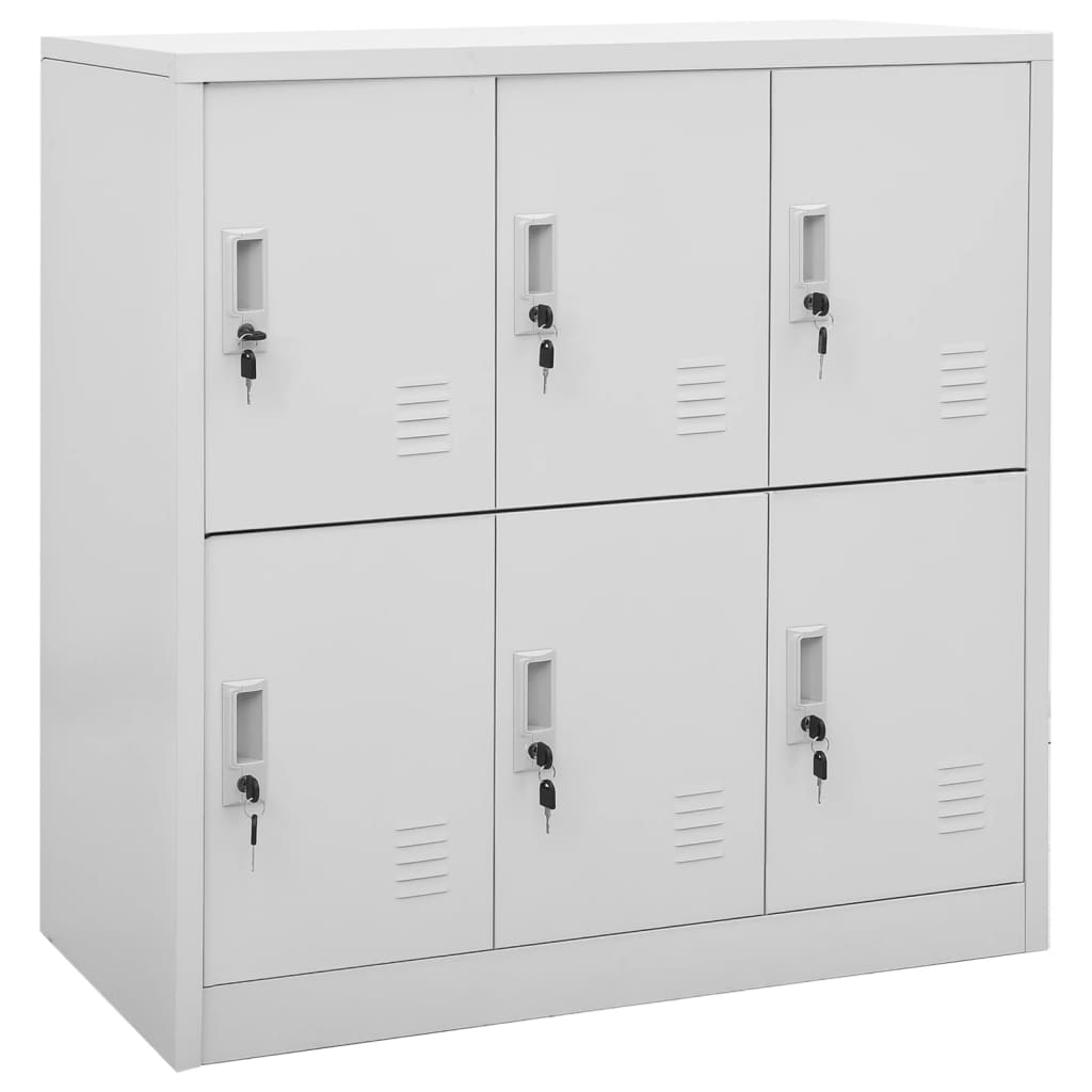 vidaXL Armario taquilla de acero 90x45x92,5 cm en color Gris claro y rojo/Gris claro/Gris claro y azul y más | almacenamiento funcional diseño moderno para baño dormitorio sala