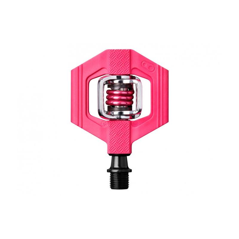 CRANKBROTHERS - Pedales de ciclismo Candy 1 color rosa para bicicleta de montaña y carretera, cuerpo compuesto ligero con alas de acero estampado, entrada por 4 lados y sistema de liberación personalizable (10° fácil salida, 6° flotación)
