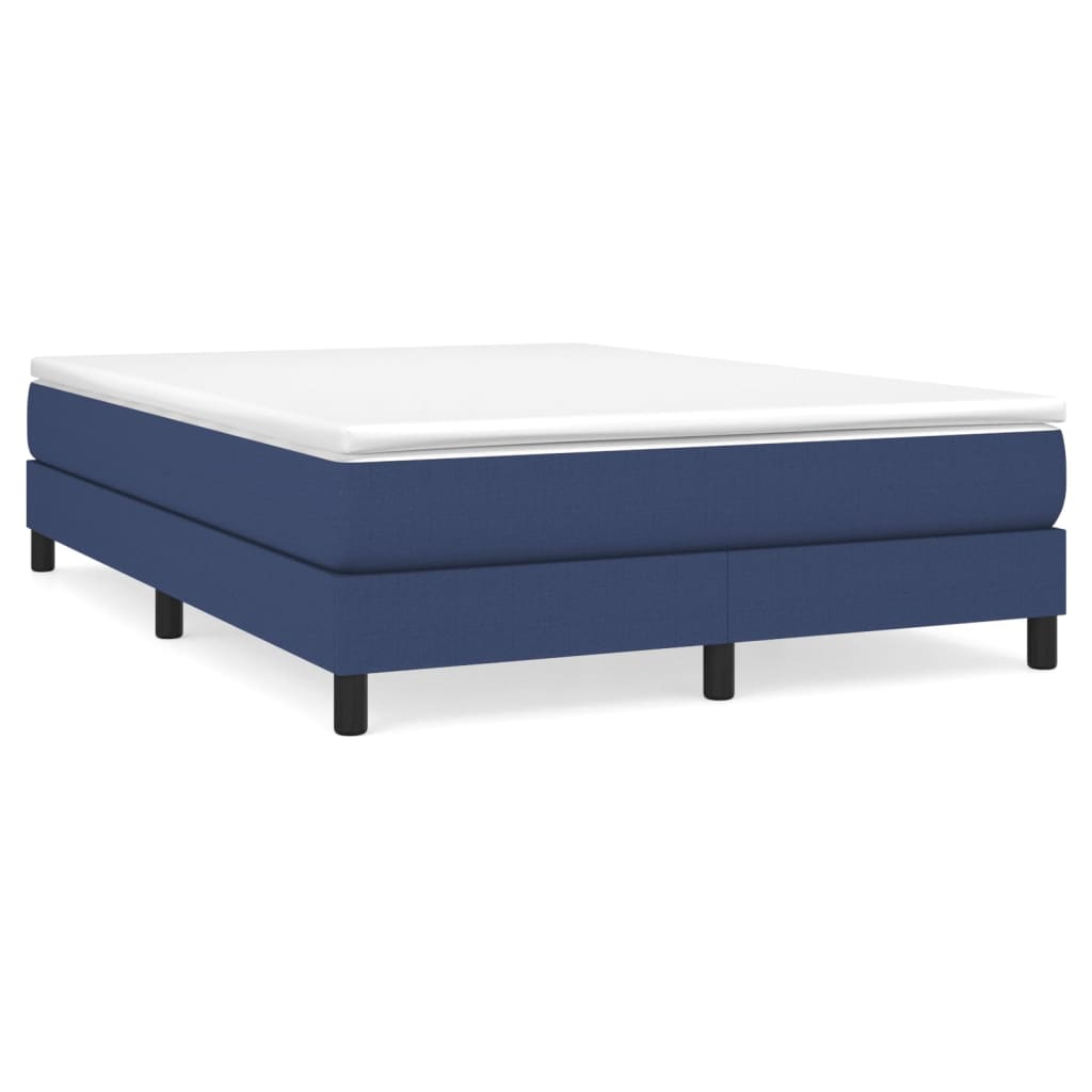 vidaXL Estructura de cama con somier tela azul 140x190 cm