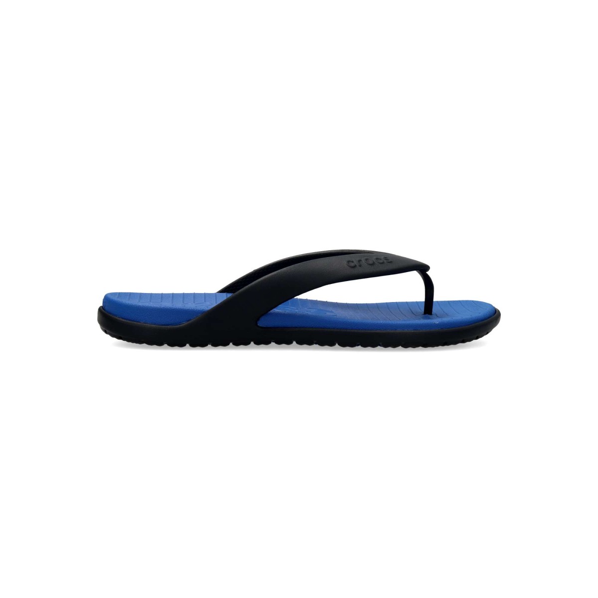 Crocs - Sandalias de playa Coast Flip para hombre, cómodas y de secado rápido en color azul-negro, ideales para piscina y jardín