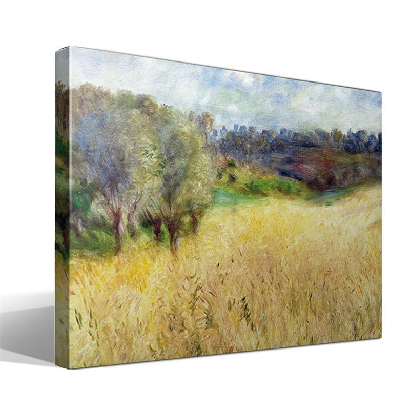 Cuadro Canvas Campo de Trigo de Pierre Auguste Renoir - Alta Resolución - Lienzo 100% Algodón - Bastidor Reforzado - Fabricado en España