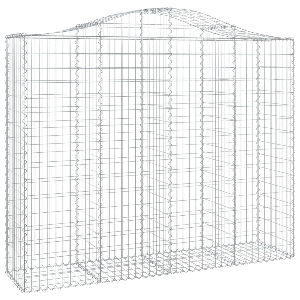 vidaXL Cestas de gaviones 4 uds forma de arco hierro 200x50x160/180 cm