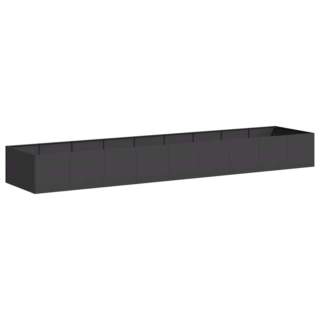 vidaXL Jardinera acero negro 360x80x40 cm