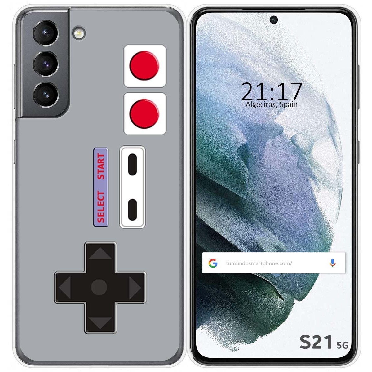 Tumundosmartphone Funda Gel Tpu para Samsung Galaxy S21 5G diseño Consola Dibujos