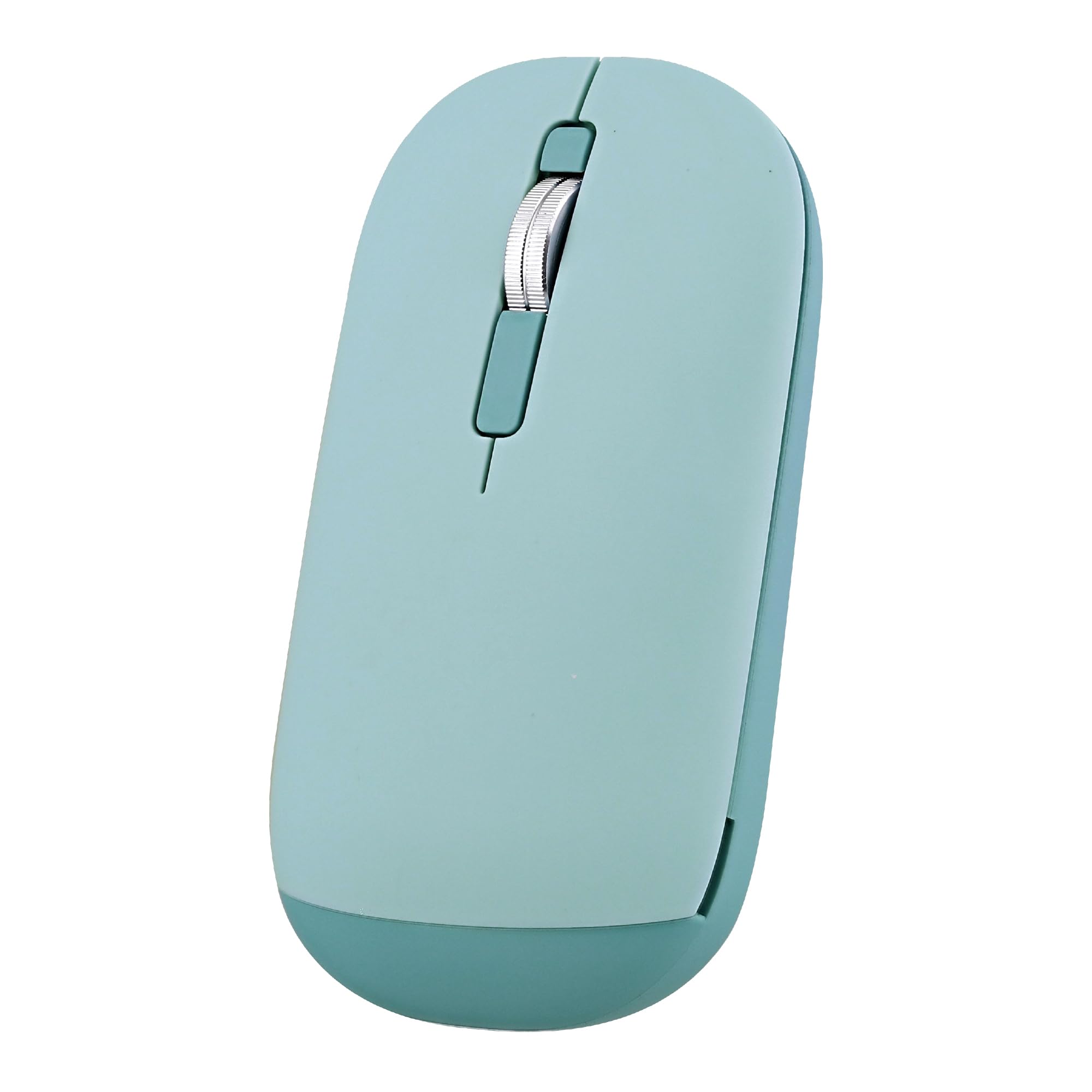 T'nB – Ratón de doble conexión 2 en 1, Bluetooth y dongle inalámbrico USB-A, elegante y ultrafina, conexión Plug & Play, correa práctica, espera automática, color azul