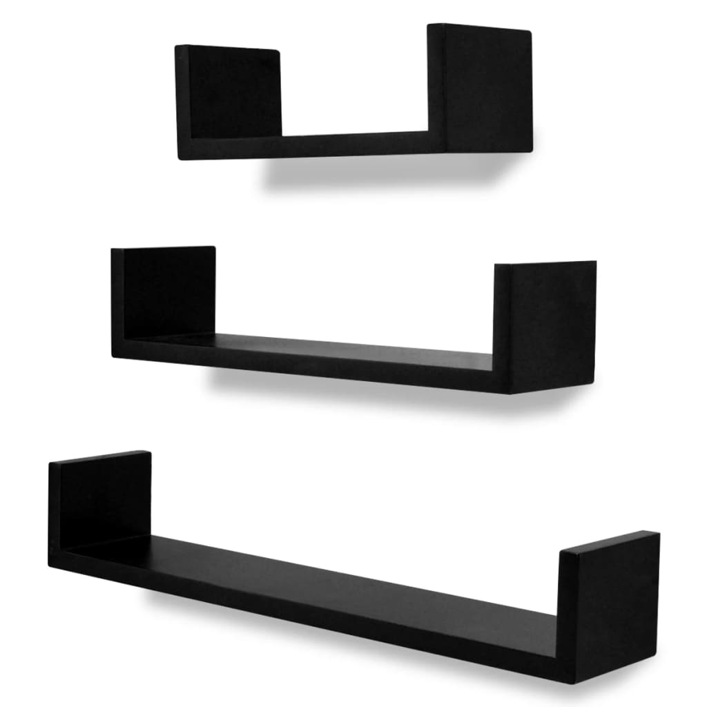 Vidaxl Estantes de Pared 6 Unidades Blanco y Negro