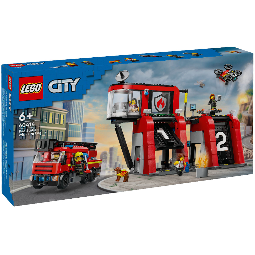LEGO CITY - PARQUE DE BOMBEROS CON CAMIÓN DE BOMBEROS, 60414, TIENDA CON LICENCIA OFICIAL, ENVIO 24-48 HORAS PENÍNSULA, JUGUETES, LADRILLOS, BRICKS, PIEZAS, BLOQUES, 100% ORIGINAL, CENTRAL, OFICINAS, EDIFICIO