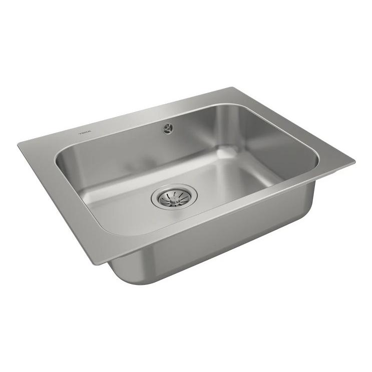Fregadero Fregadero Acero inoxidable Cuadrado 1 senos TEKA UNIVERSE 60 T XP 1C MAX  | Inox, 51cm, x 16,7cm
