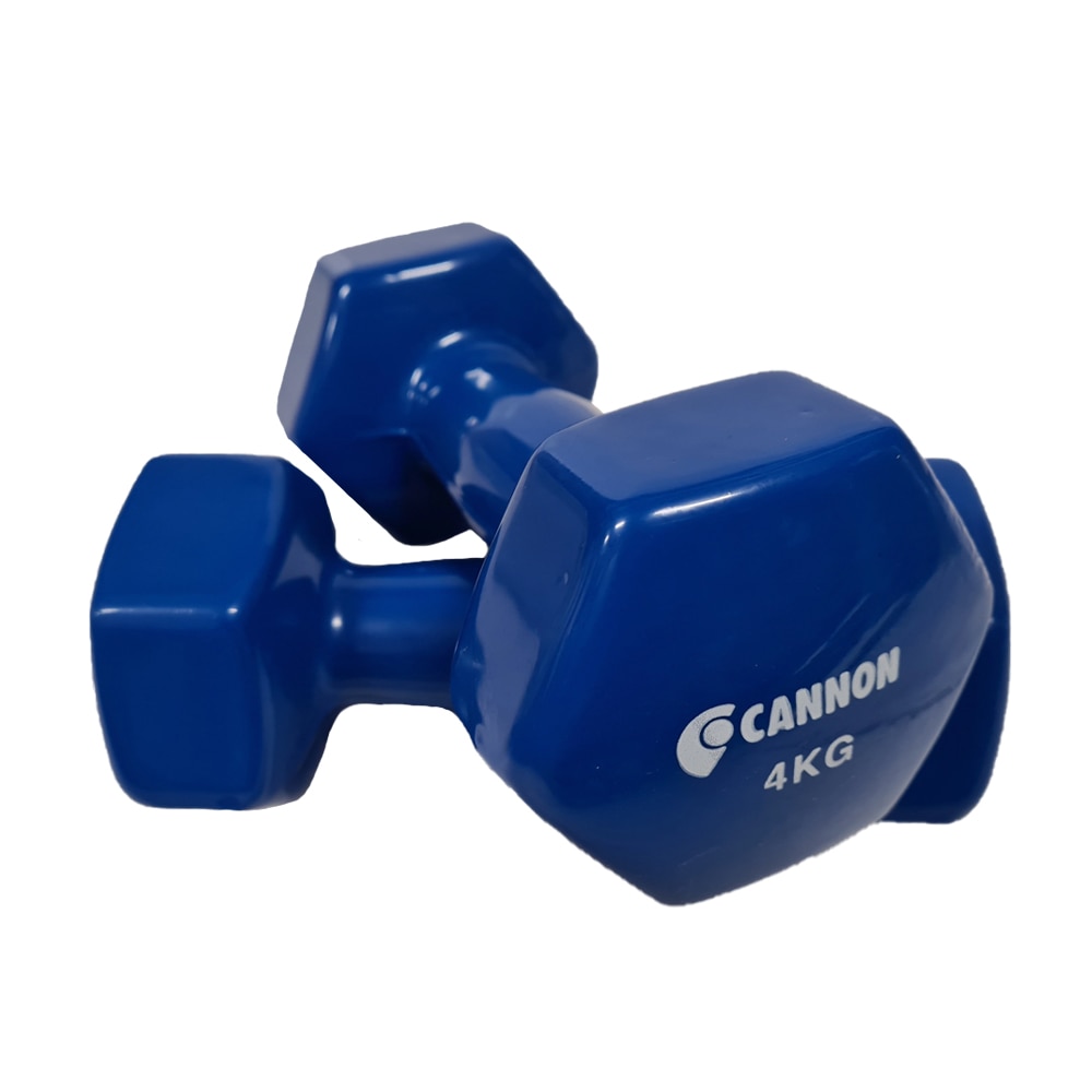 Juego de dos Pesas de Vinilo, 1, 1.5, 2, 3, 4, 5 Kg, set de Mancuernas de gimnasio para entrenamiento fitness y musculación, pesas hexagonales de vinilo, material de deporte.