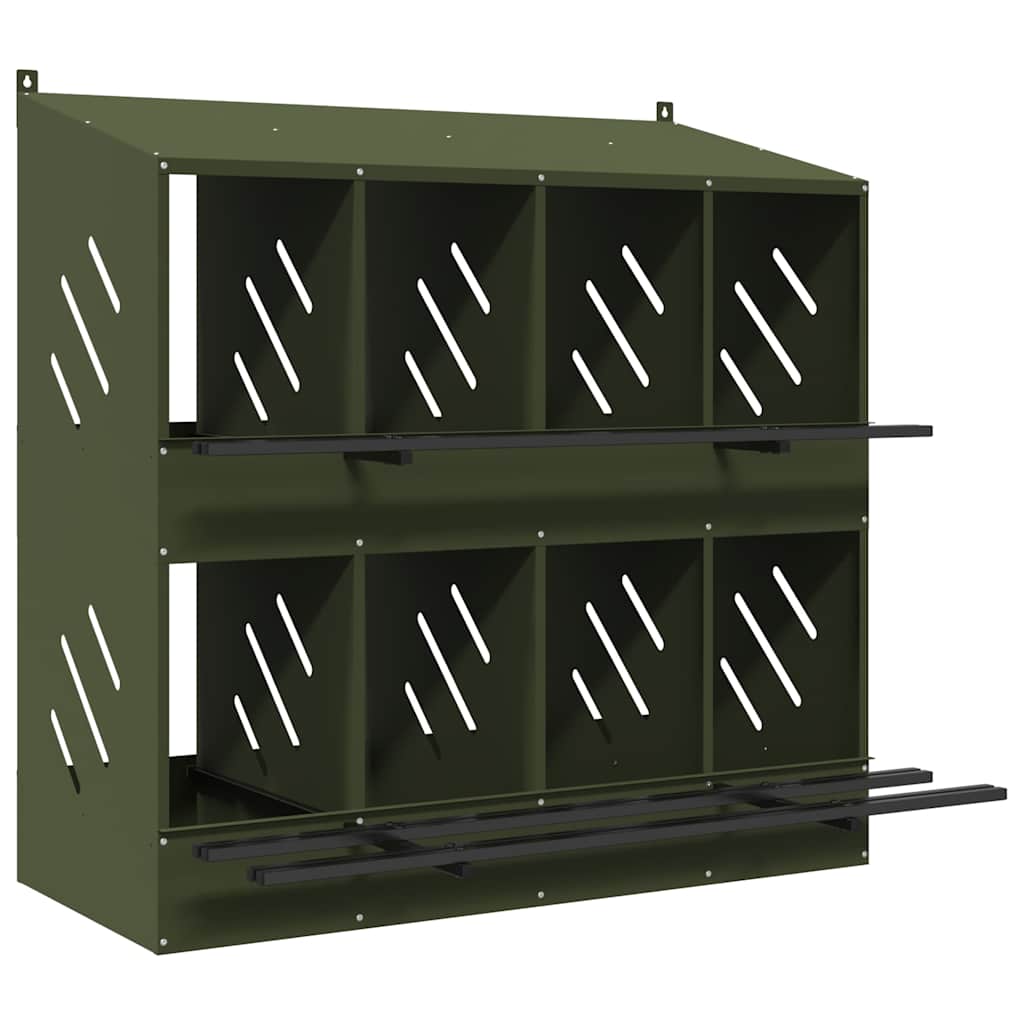 vidaXL Nido para gallinas con 8 compartimentos de metal