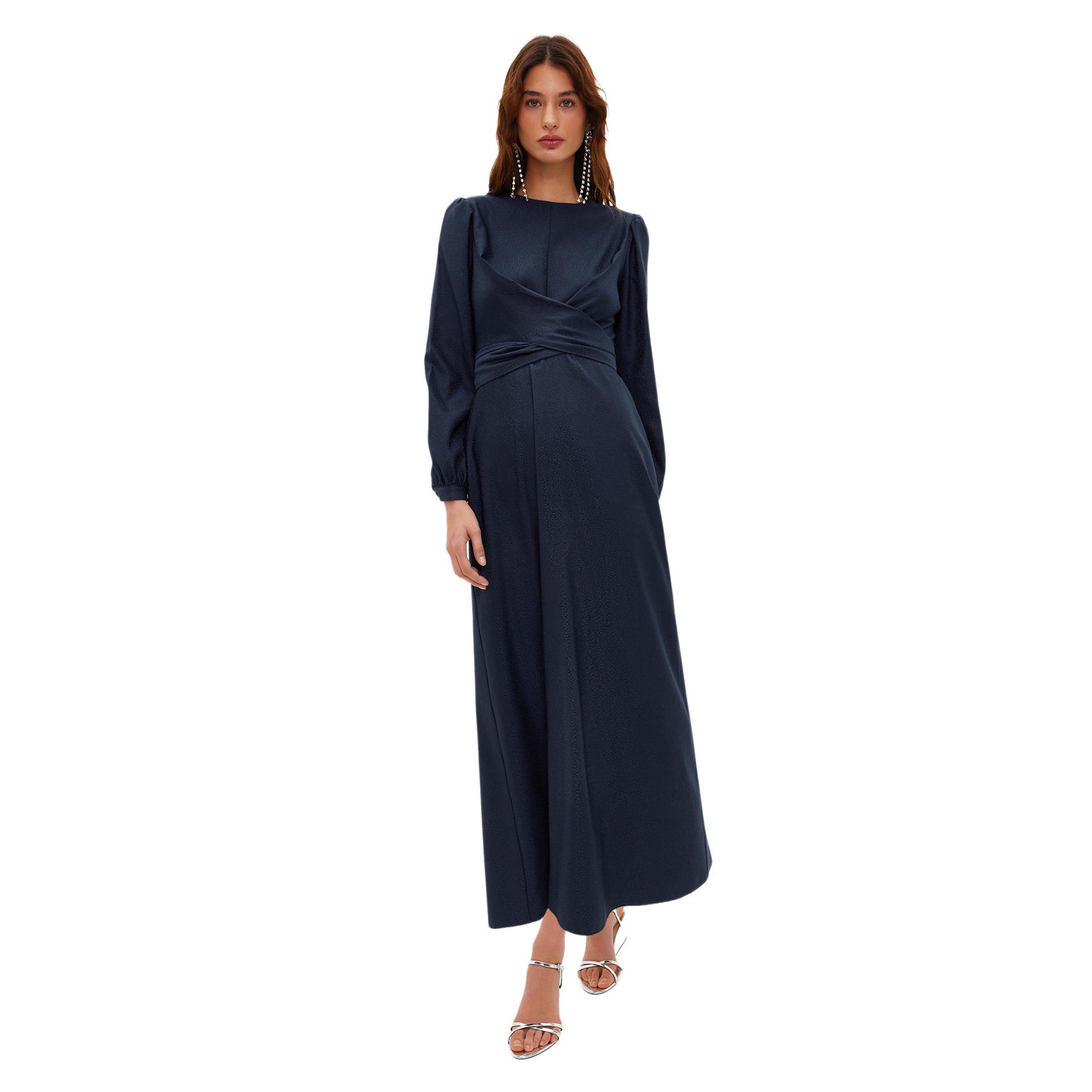 Trendyol Vestido De Noche De - Elegante Y Cómodo Azul Marino Mujer Talla 38