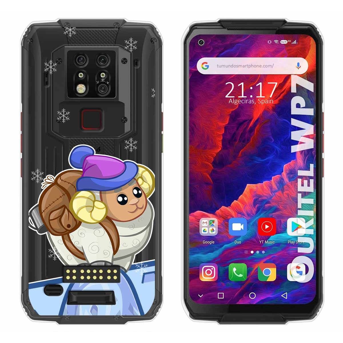 Tumundosmartphone Funda Gel Transparente para Oukitel Wp7 diseño Cabra Dibujos
