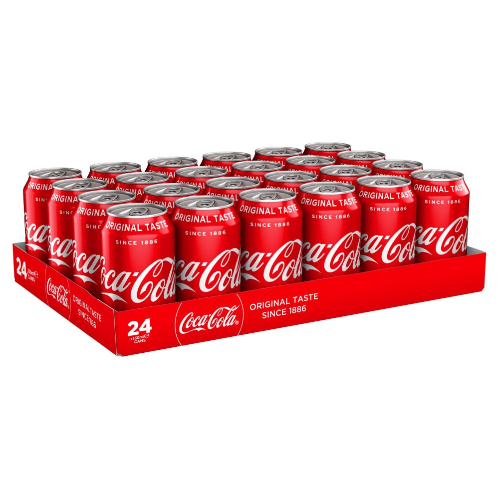 Coca Cola Original Lata 33cl Paquete 24 Unidades Bebida Refrescante para Almacenamiento y Eventos - Importado de Europa