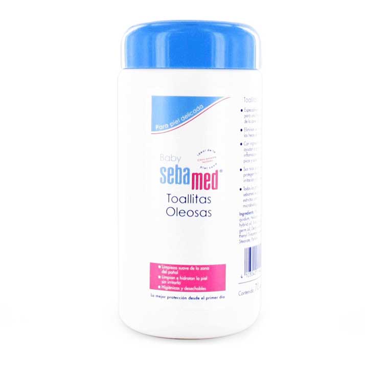 Sebamed Toallitas Oleosas para Cuidado de Piel Irritada del área del Pañal