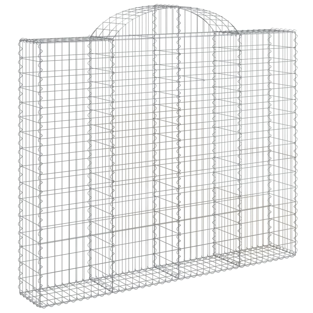 Vidaxl Cesta de Gaviones Arco Hierro Galvanizado 200x30x40/60 Cm