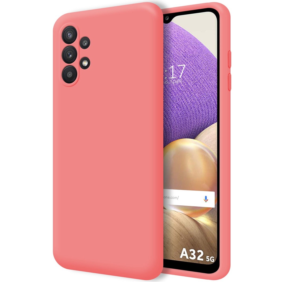 Tumundosmartphone Funda Silicona Líquida Ultra Suave para Samsung Galaxy A32 5G color Rosa