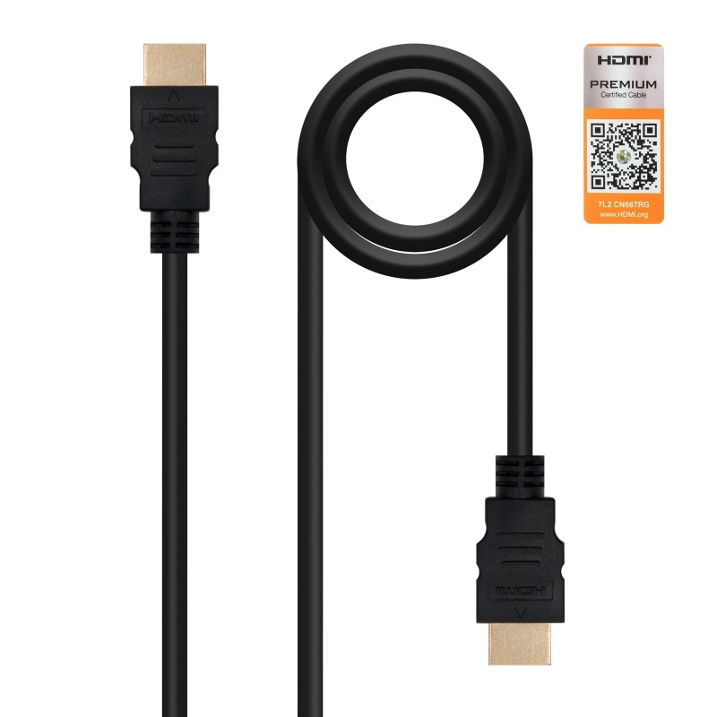 Nanocable - HDMI V2.0, 1m cable HDMI HDMI tipo A (Estándar) Negro 10.15.3601