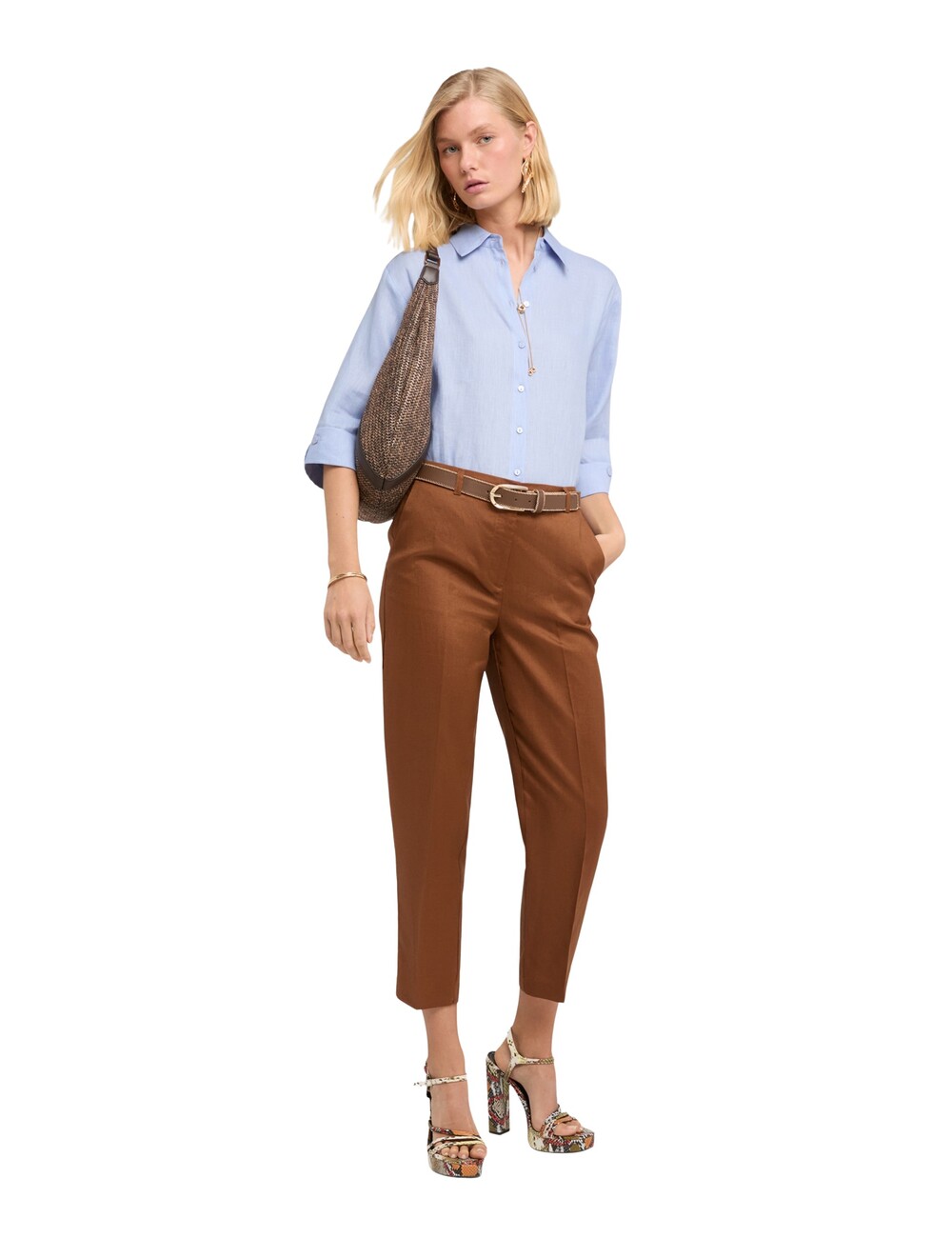 Motivi - Pantalones regular de mezcla de lino