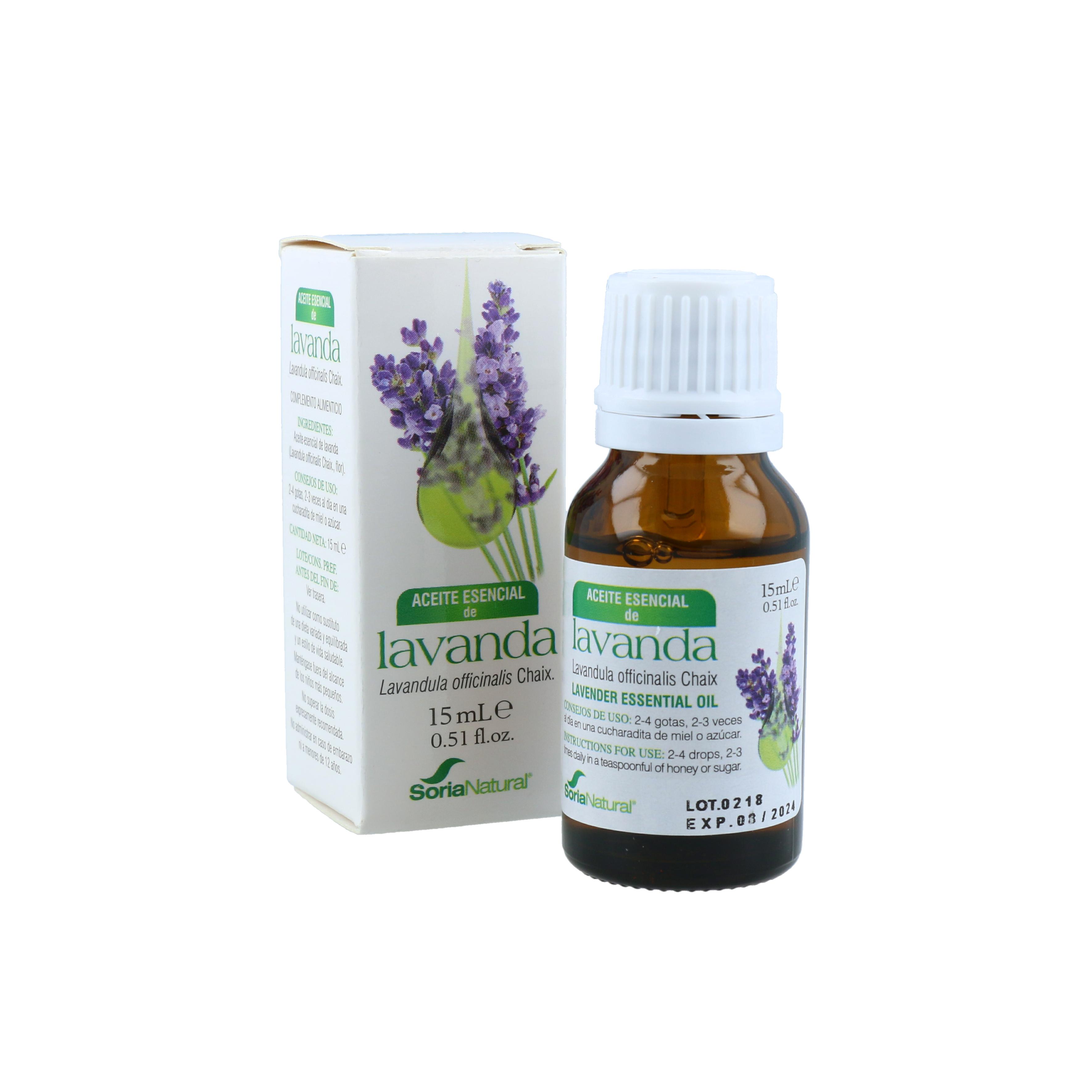 Aceite Esencial de Lavanda 15 ml de aceite esencial (Lavanda) Soria Natural