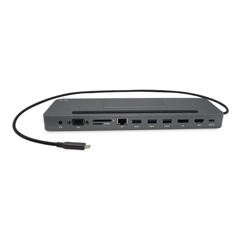 HUB Switch I-tec C31FLATPRO100  | Salidas de vídeo: DisplayPort (3840 x 2160 a 30 Hz), HDMI (3840 x 2160 a 30 Hz), VGA (1920 x 1080 a 60 Hz); funcionalidad MST (trans..., Gris