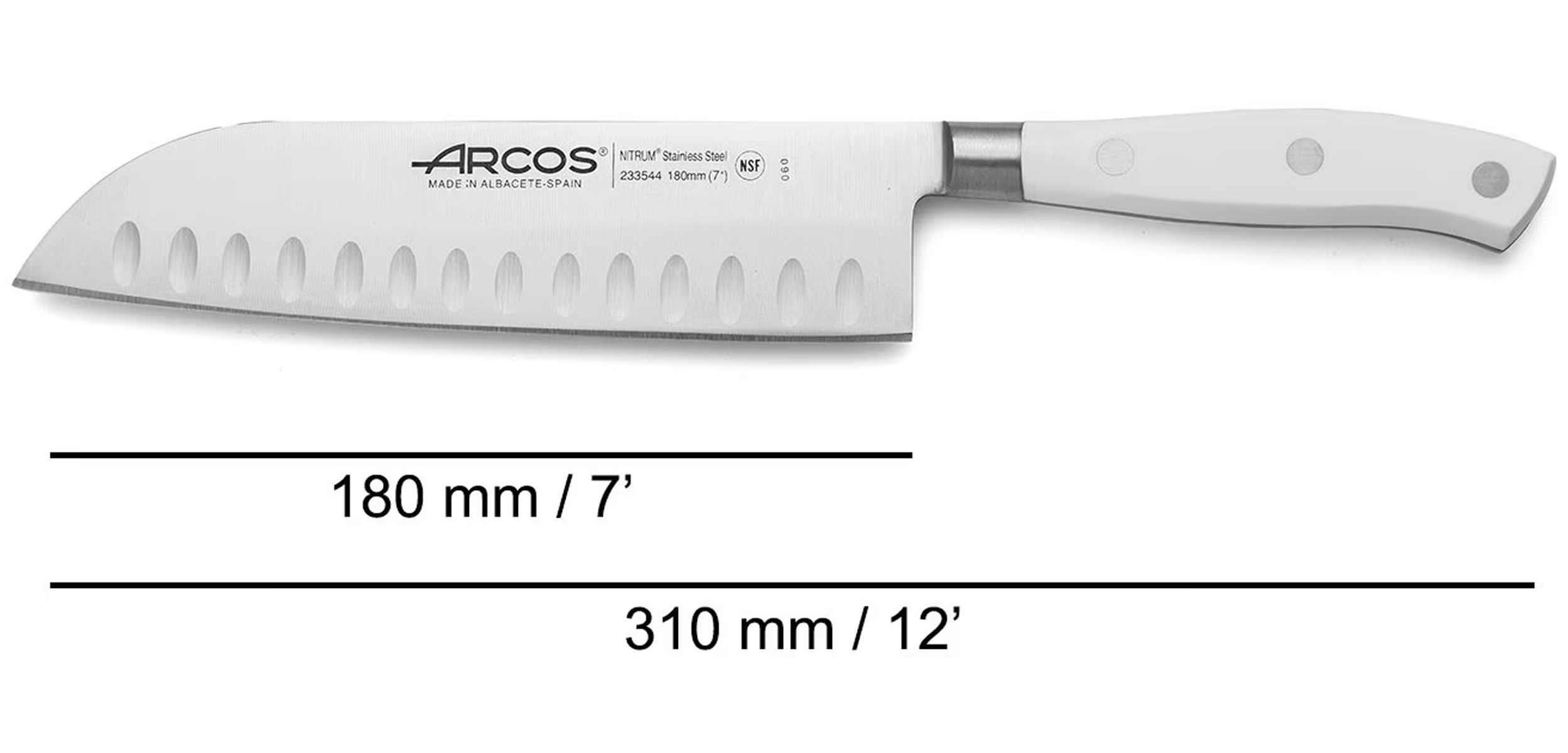 Cuchillo de mesa chuletero 13 cm Arcos Riviera forjado