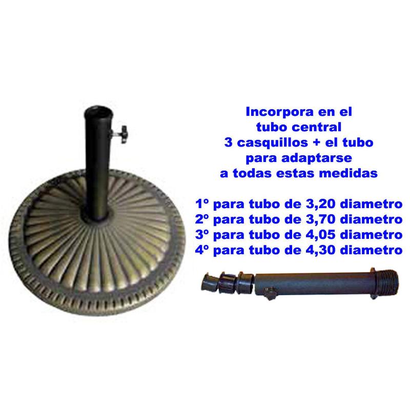 Bambu base parasol cemento redonda oro envejecid.d 450x80mm 20kg