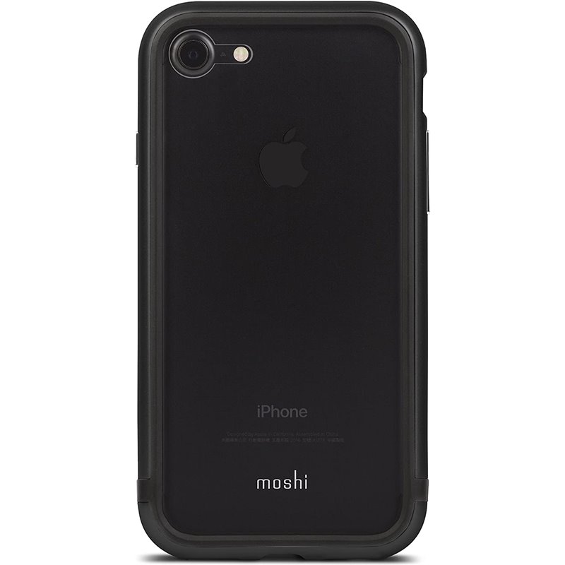 Luxe - funda protectora de metal para iPhone 8/7 / SE - Negro