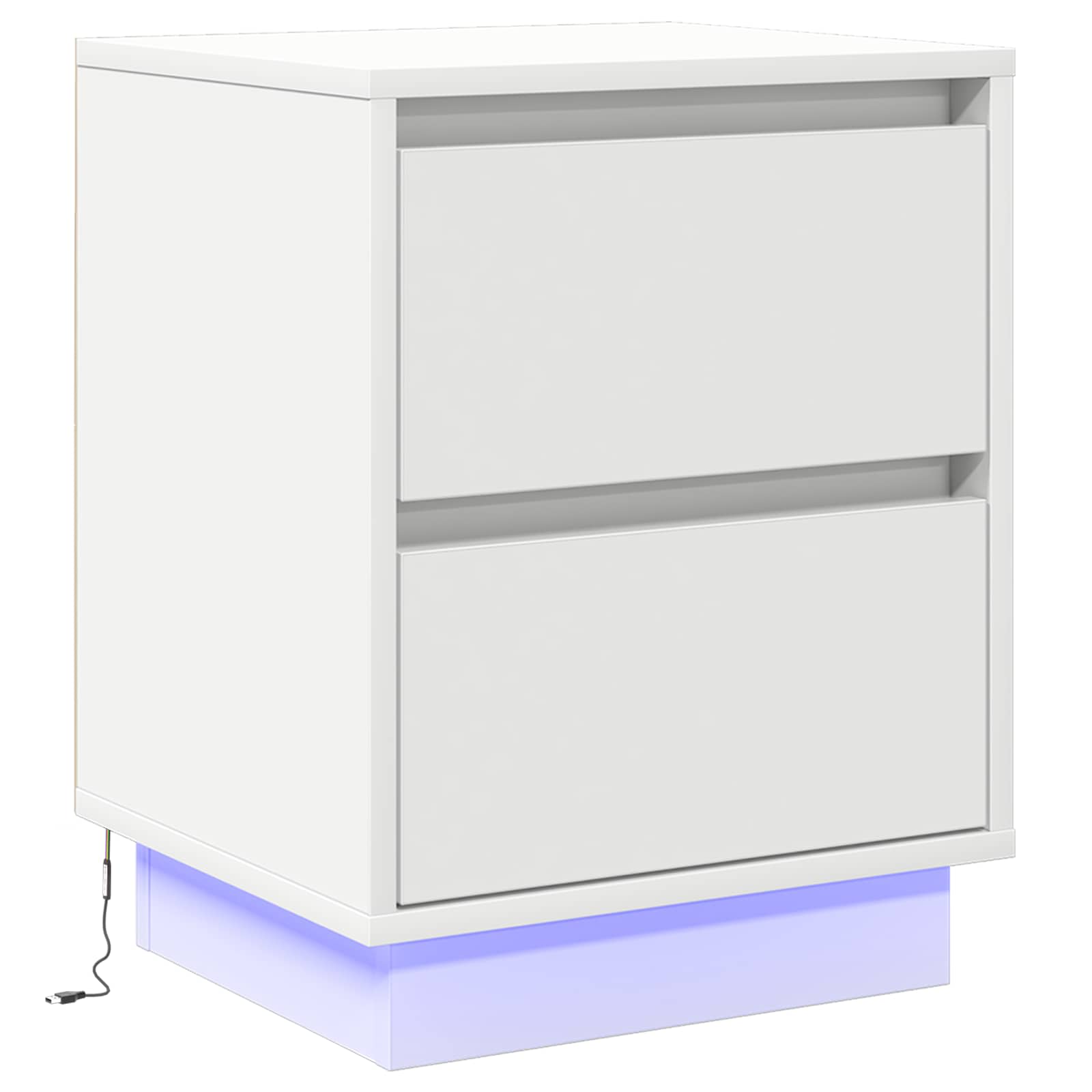 vidaXL Armario de Noche 39 x 34,5 x 50 cm Madera de ingeniería Multicolor