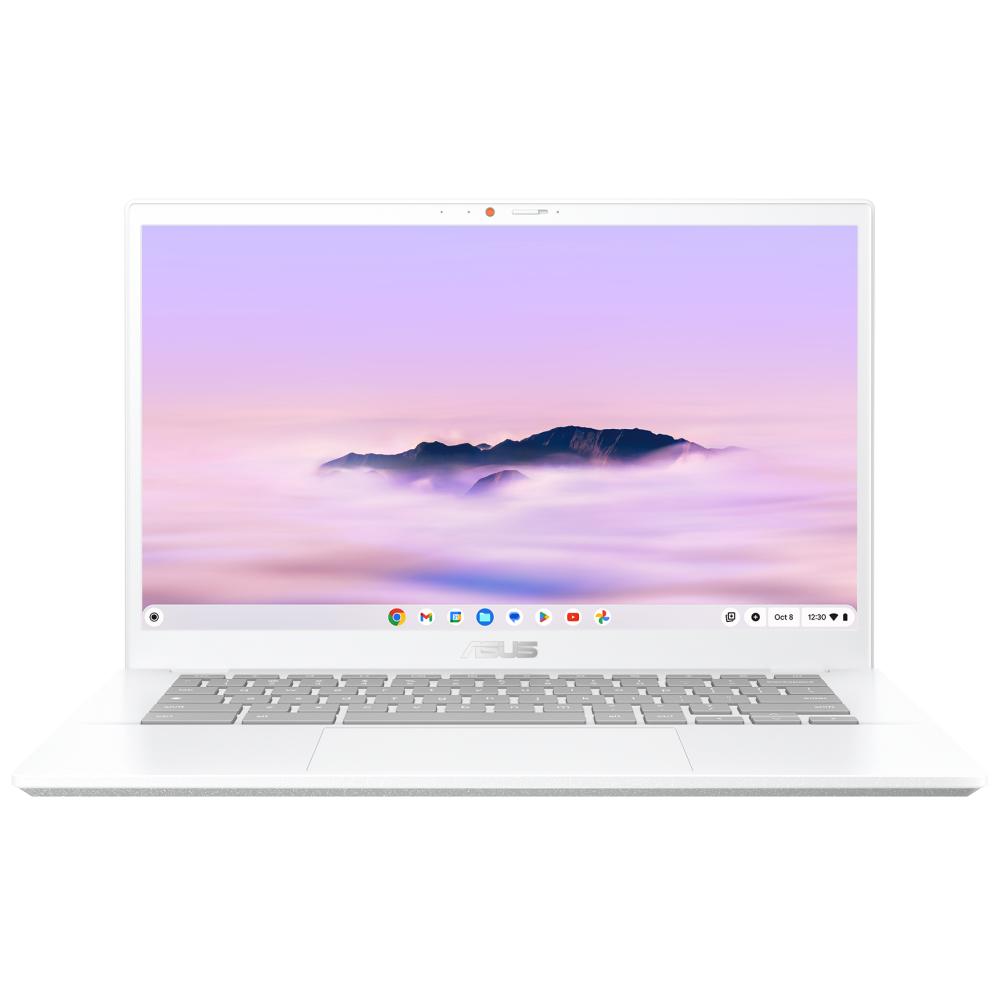 ASUS Chromebook Plus CX34 CX3402CVA-PQ1339 - Ordenador Portátil 14" Full HD (Intel Core 3 100U. 8GB RAM. 256GB UFS. Graphics. ChromeOS) Blanco Perla - Teclado QWERTY español