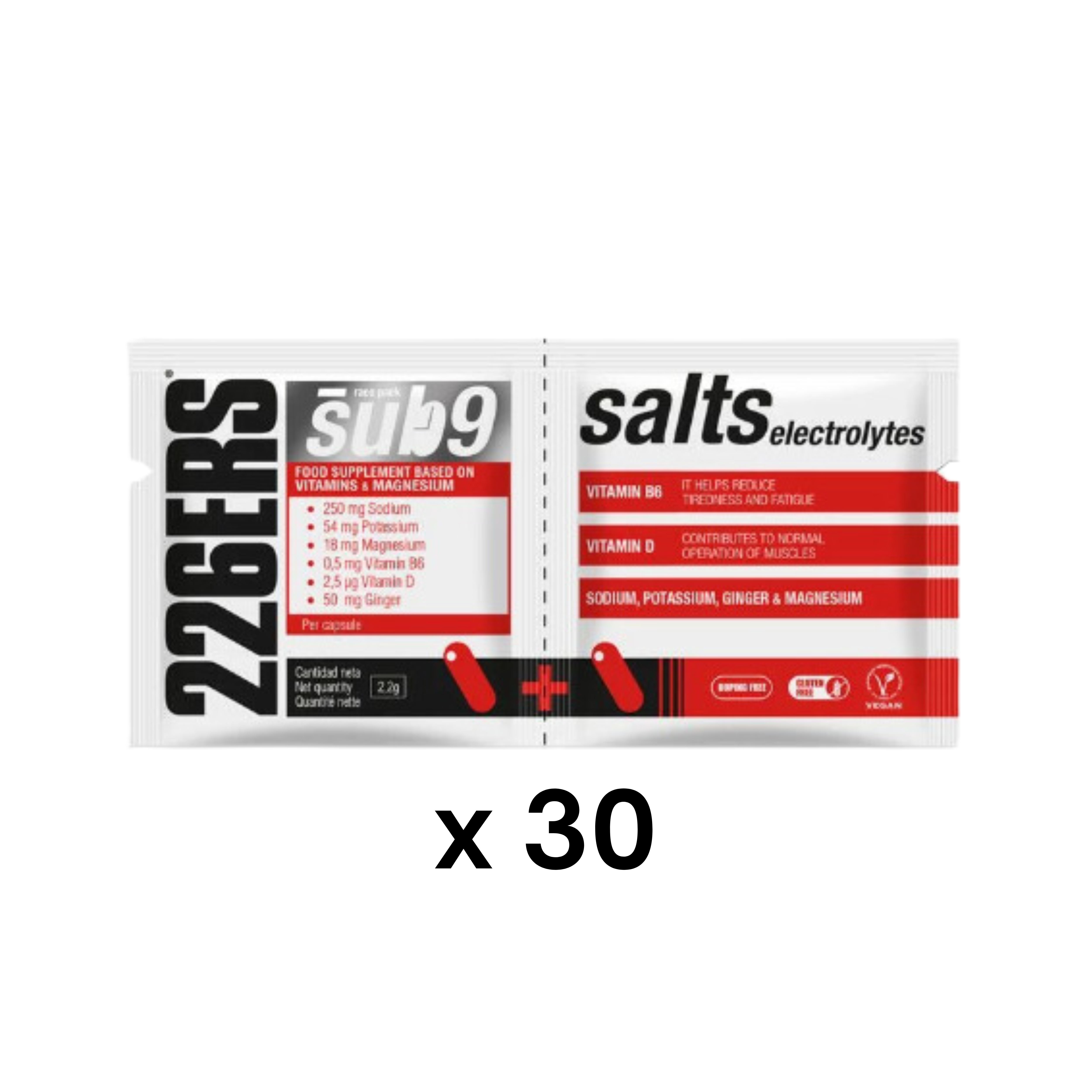 226ERS PACK 30 UNIDADES SUB9 SALTS DUPLO ELECTROLYTES
