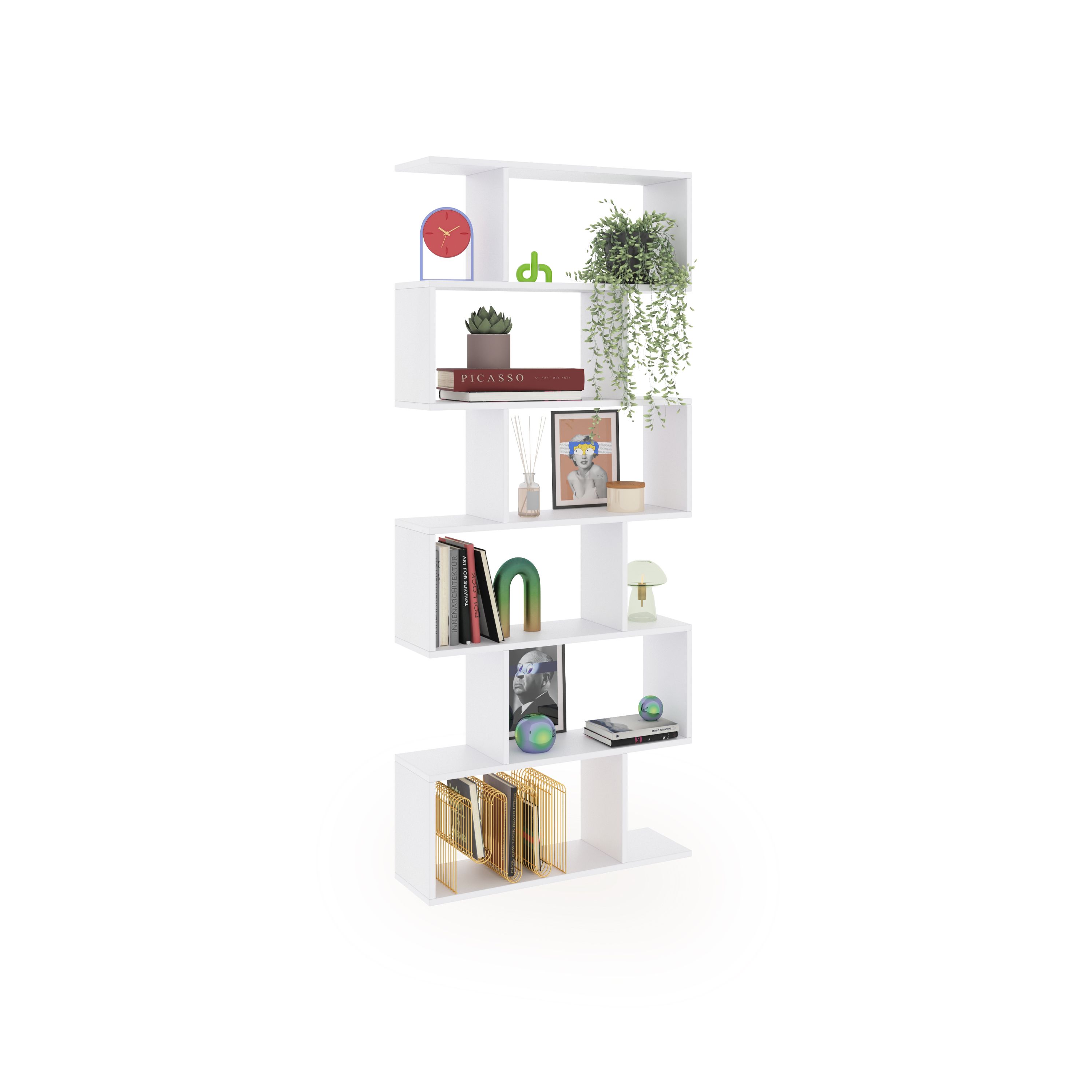 duehome - Estantería de diseño escalonado vertical 192 cm Zoe High