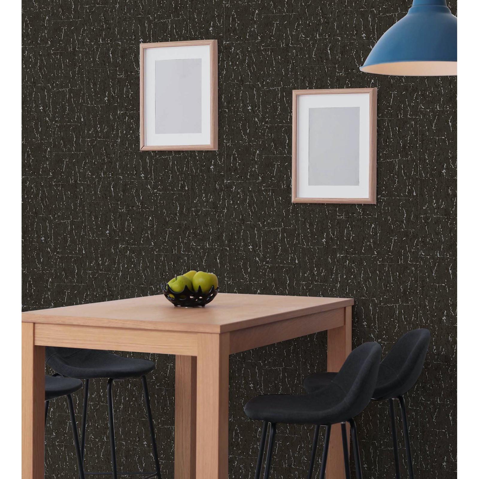 Papel pintado vinílico lavable texturizado con inserciones en relieve color metalizado - Murat 676301 de GAULAN - Rollo de 10 m x 1,06 m