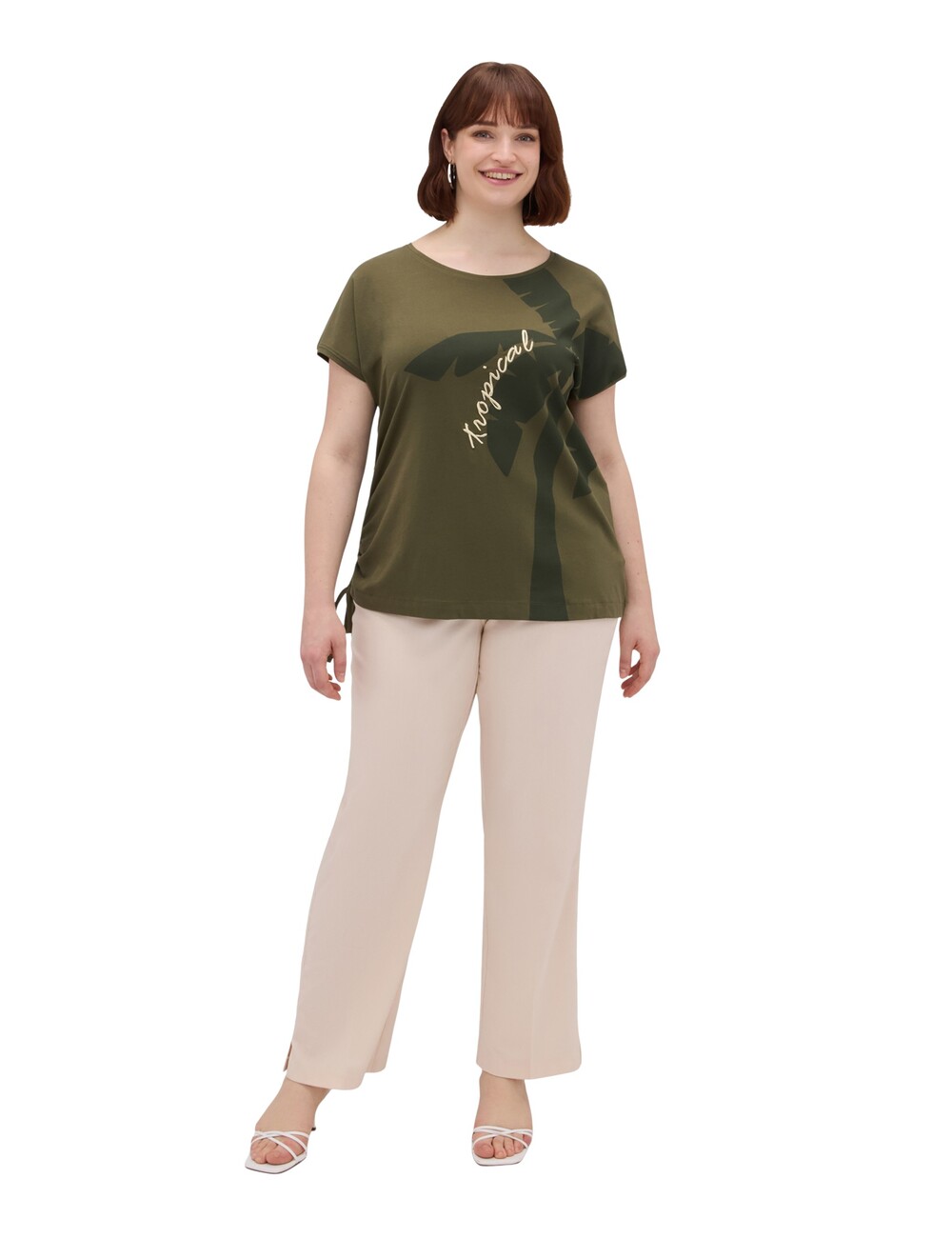 Fiorella Rubino - Camiseta de jersey con estampado y bordado